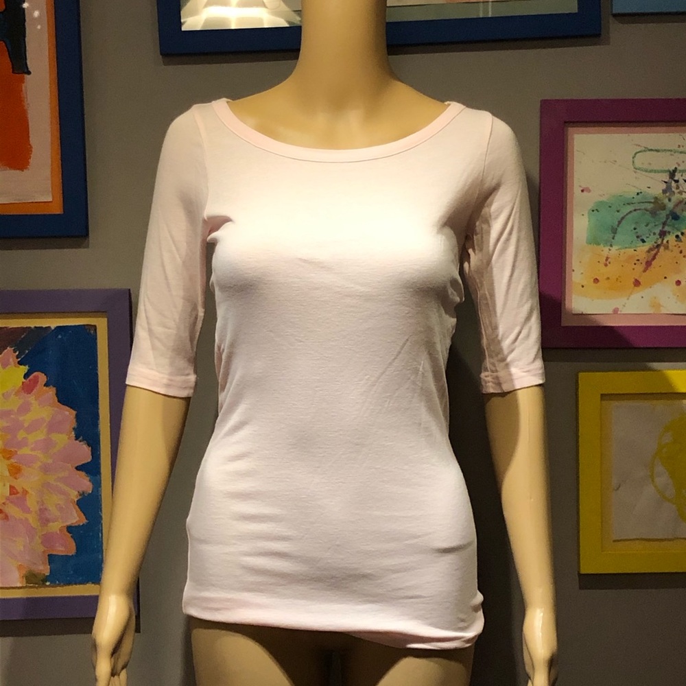 Light Pink Michael Stars 3/4 Sleeve Top